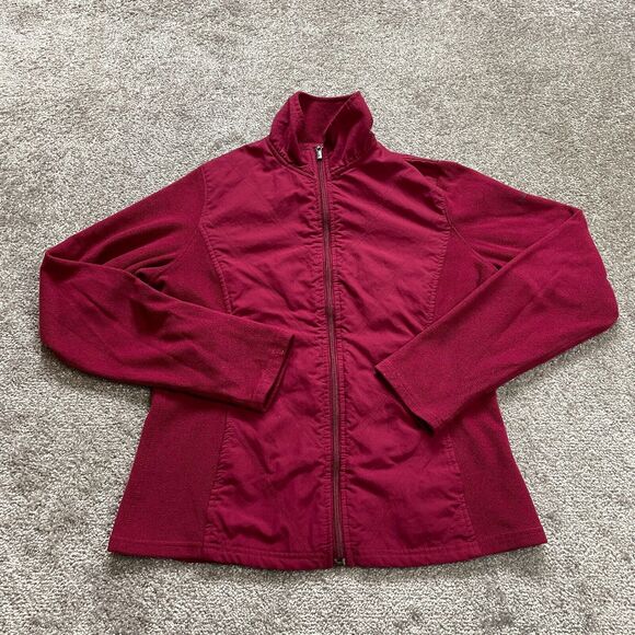 Columbia Jacket Womens Small Pink Magenta Soft Fleece Full Zip Hiking Outdoor - Picture 1 of 16